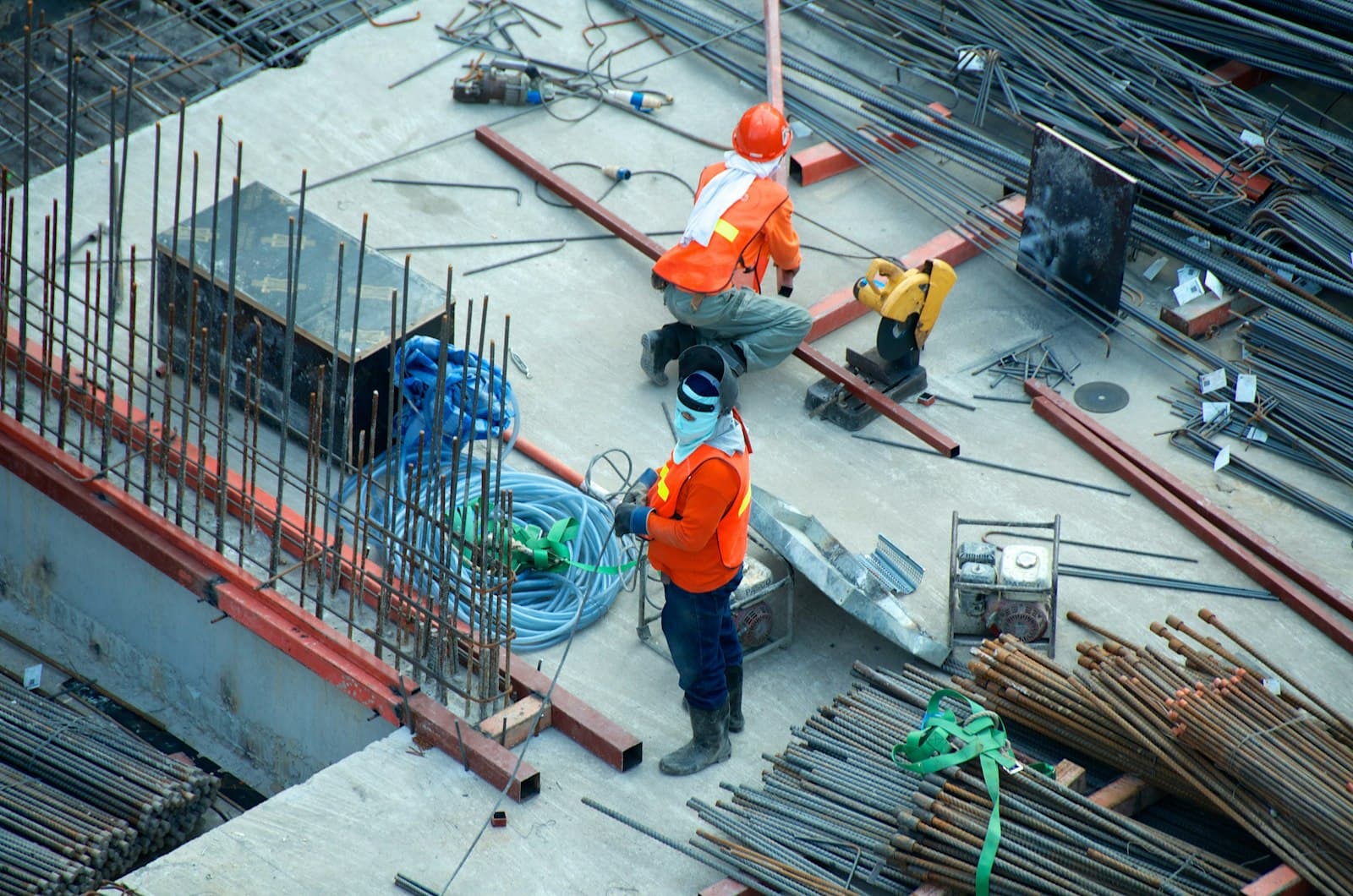 Rebar crew working on site